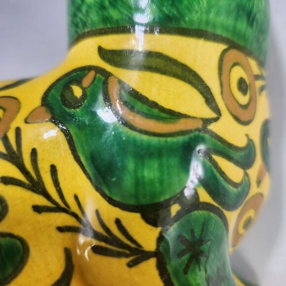 Rare Signed Hand Painted Ceramic Cat Bird Design Sitki Olcar Turkish Ceramicist - Picture 9 of 11